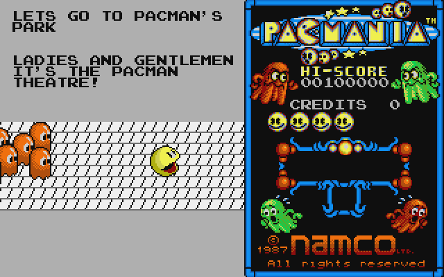 Pac-Mania Atari ST Screenshot: Starting the Pac-Man theatre level.