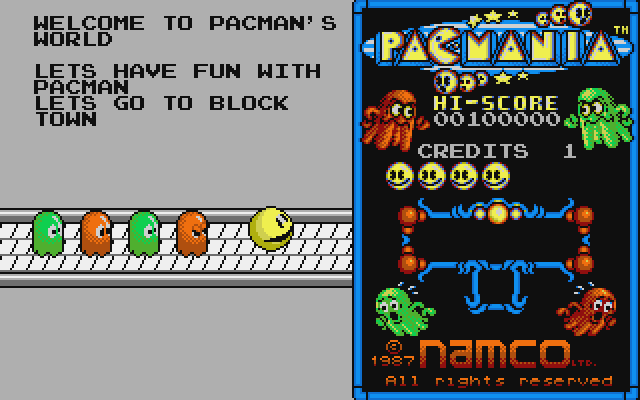 Pac-Mania Atari ST Screenshot: Time to head over to Block Town.