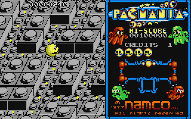 Pac-Mania Atari ST Screenshot: Game start.