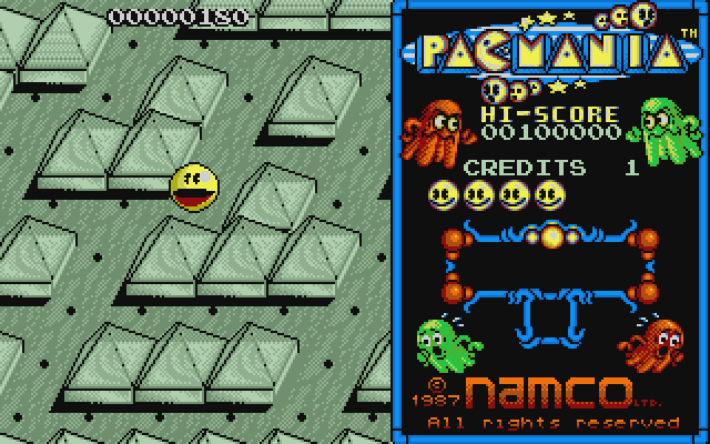 Pac-Mania Atari ST Screenshot: Level start.
