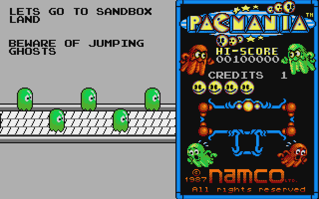 Pac-Mania Atari ST Screenshot: Beware of the jumping ghosts!