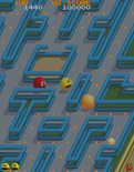 Pac-Mania for Arcade - Eating dots in the 3D maze...