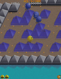 Pac-Mania for Arcade - Starting on a more difficult level...