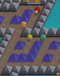 Pac-Mania for Arcade - Running from ghosts...