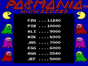 Pac-Mania for Sega Master System - High scores.