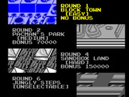 Pac-Mania for Sega Master System - Select a starting round...