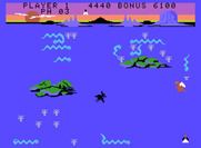 Slither for ColecoVision - After a while the game turns to night...