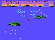 Slither for ColecoVision - Your blaster can also flip upside down to shoot downwards.