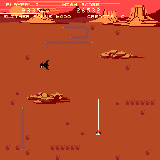 Slither Arcade Screenshot: Three snakes left!