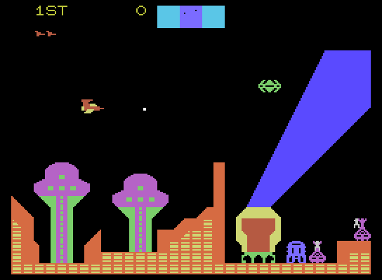 Cosmic Avenger ColecoVision Screenshot: Game start.