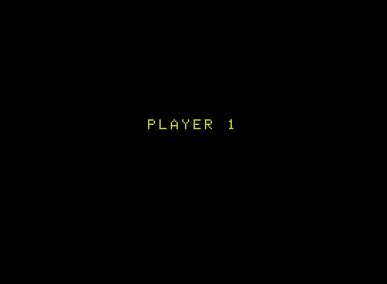 Cosmic Avenger ColecoVision Screenshot: Player 1 ready?