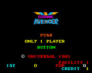 Cosmic Avenger for Arcade - Push 1 player button to begin.