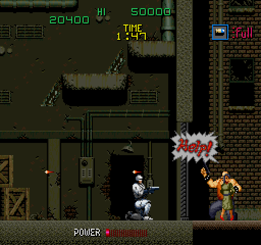 RoboCop Arcade Screenshot: I need to rescue this hostage...