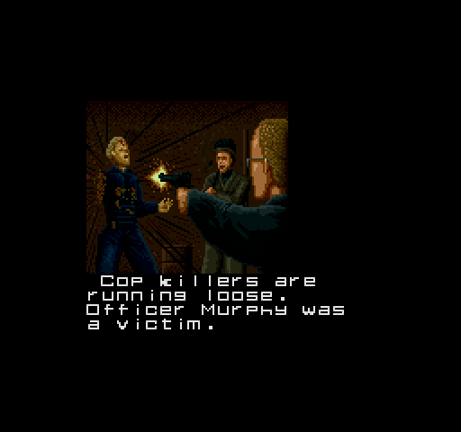 RoboCop Arcade Screenshot: Intro when starting a new game.