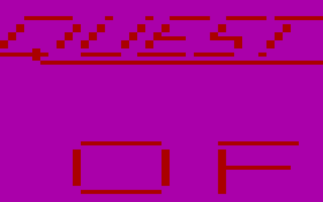 Quest of Yogurt IBM PC/Compatibles Screenshot: Title screen showing part of the game title...