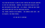 Quest of Yogurt for IBM PC/Compatibles - Game instructions, continued...