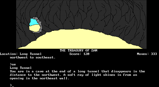 Treasury of Zan, The IBM PC/Compatibles Screenshot: Time to visit the shore...