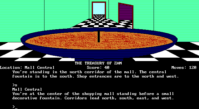 Treasury of Zan, The IBM PC/Compatibles Screenshot: Looks like a water fountain full of sand...