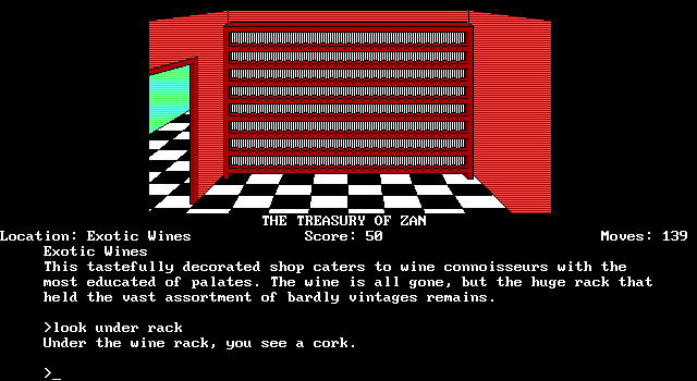 Treasury of Zan, The IBM PC/Compatibles Screenshot: This cork I found will be useful later...