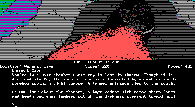 Treasury of Zan, The IBM PC/Compatibles Screenshot: It's a wererat!