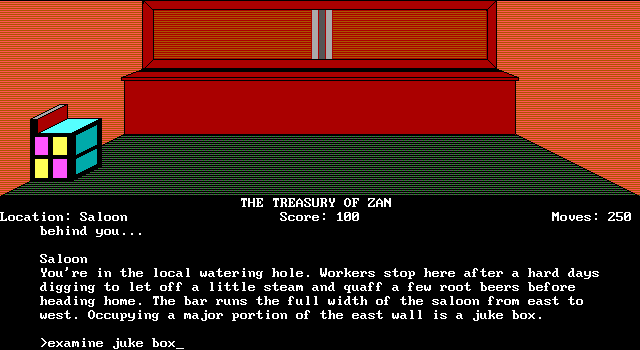Treasury of Zan, The IBM PC/Compatibles Screenshot: Hey, it's a jukebox!