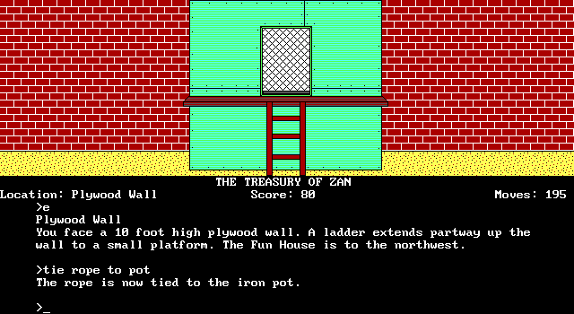 Treasury of Zan, The IBM PC/Compatibles Screenshot: Head east, or explore here?