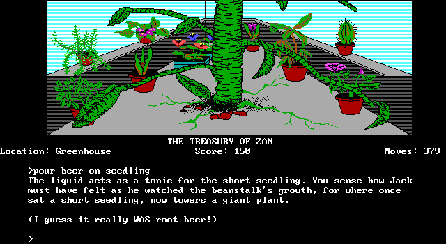 Treasury of Zan, The IBM PC/Compatibles Screenshot: Growing a plant...
