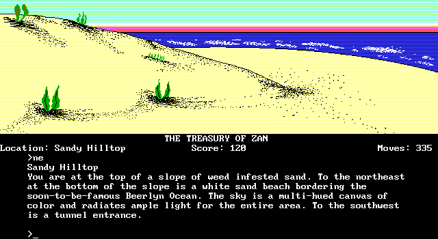 Treasury of Zan, The IBM PC/Compatibles Screenshot: A sandy hilltop...