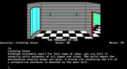 Treasury of Zan, The for IBM PC/Compatibles - A rather empty clothing store...