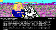 Treasury of Zan, The for IBM PC/Compatibles - Who's this I found on a cobblestone path?