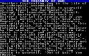 Treasury of Zan, The for IBM PC/Compatibles - Title screen and game introduction.
