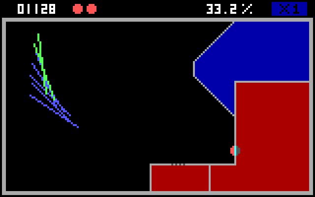 Styx IBM PC/Compatibles Screenshot: Gameplay; note the diagonal walls.