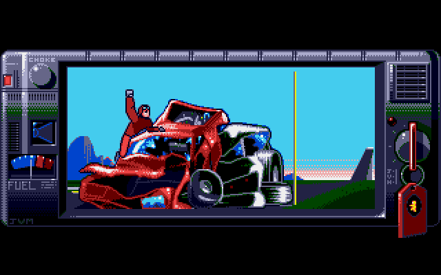 Race Drivin' Amiga Screenshot: Intro ending...