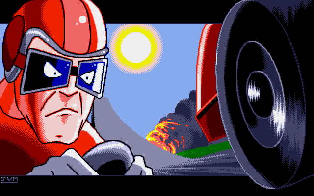 Race Drivin' Amiga Screenshot: Loading screen.
