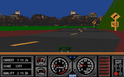 Race Drivin' for Amiga - Some sharp turns ahead.