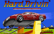 Hard Drivin' for Amiga - Title screen.