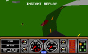 Hard Drivin' for Amiga - Instant replay; I crashed on the loop...