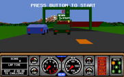 Hard Drivin' for Amiga - Game start.