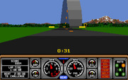 Hard Drivin' for Amiga - Loop ahead...better have enough speed!