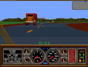Hard Drivin' for Arcade - Don't crash into trucks...