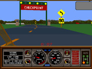 Hard Drivin' for Arcade - A checkpoint! Just in time...