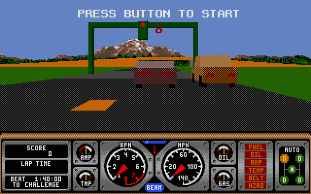Hard Drivin' II: Drive Harder Atari ST Screenshot: Ready to begin?