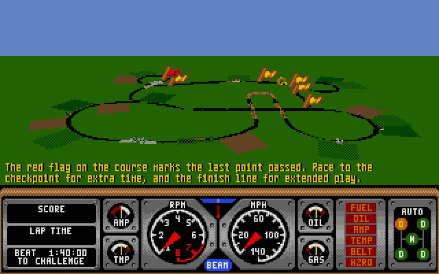 Hard Drivin' II: Drive Harder Atari ST Screenshot: Here's how far I got...
