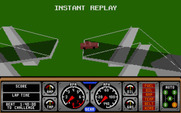 Hard Drivin' II: Drive Harder for Atari ST - Jumping over a gap in the bridge...