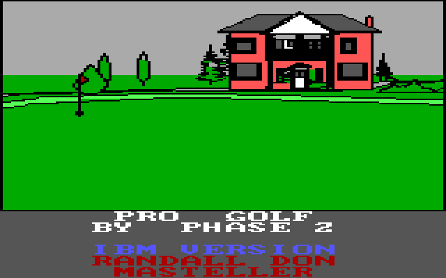 Pro Golf IBM PC/Compatibles Screenshot: Title screen.