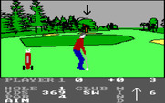 Pro Golf for IBM PC/Compatibles - Chipping to the first green...