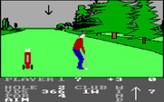 Pro Golf for IBM PC/Compatibles - The arrow lets you select where to aim...