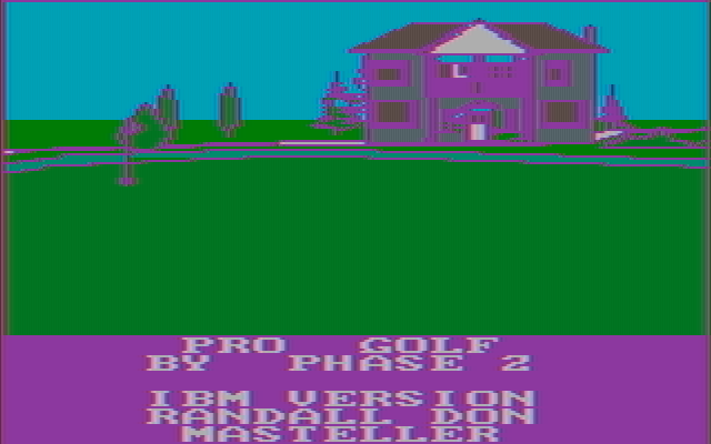 Pro Golf IBM PC/Compatibles Screenshot: Title screen.