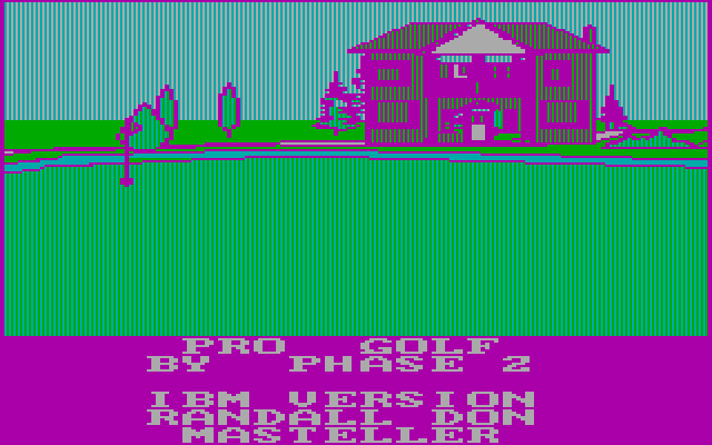 Pro Golf IBM PC/Compatibles Screenshot: Title screen.