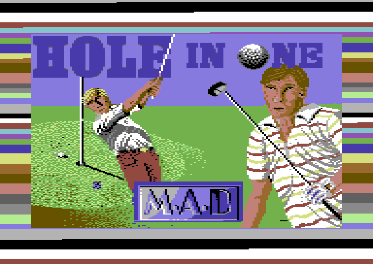 Pro Golf Commodore 64 Screenshot: Loading screen (European version).